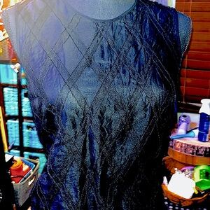 #344-(8) Tocca 100% silk front wool & cotton back with lace trim,